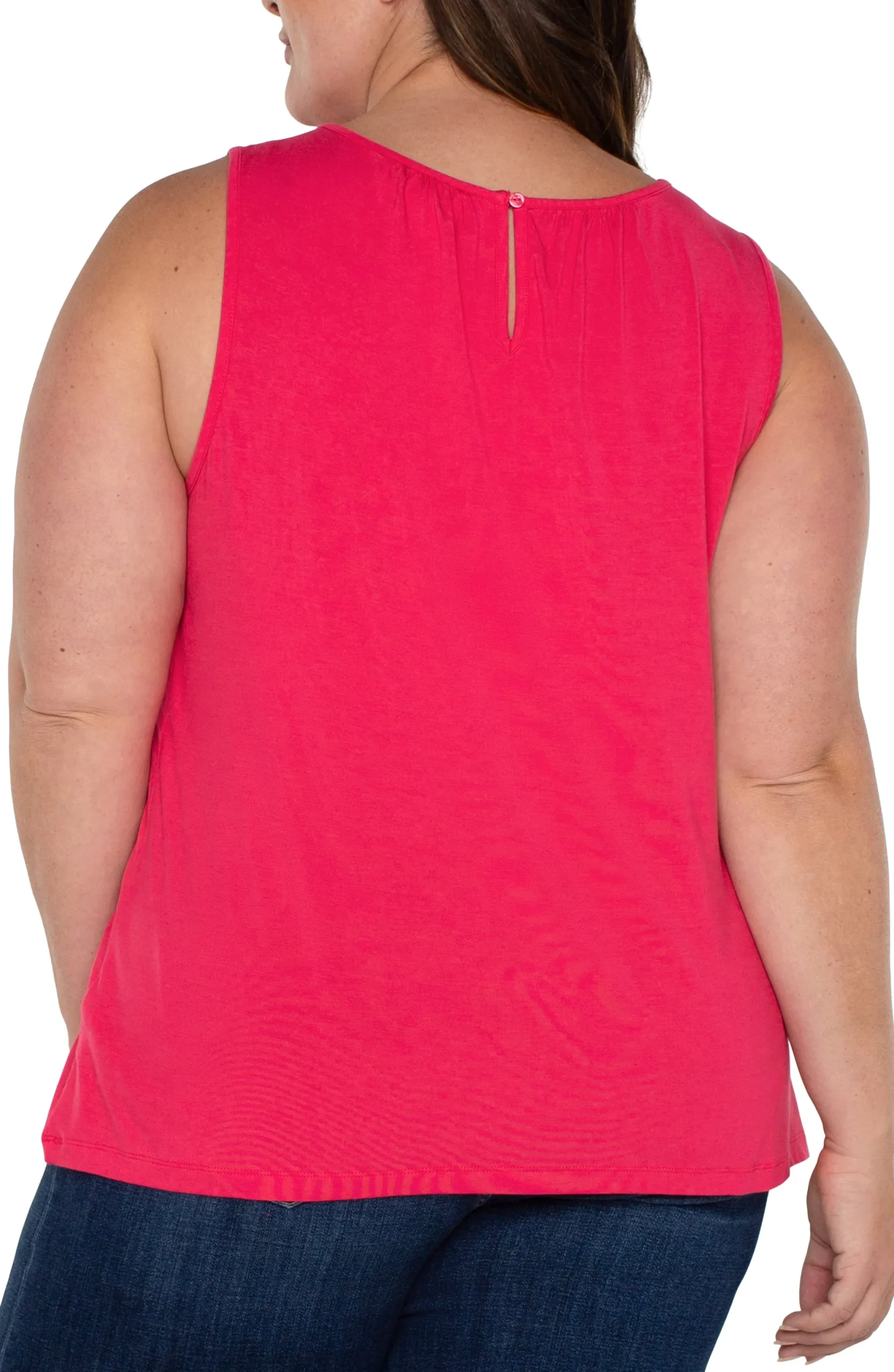 Tops-Liverpool Los Angeles A-LINE SLEEVELESS KNIT TOP Pinkpunch