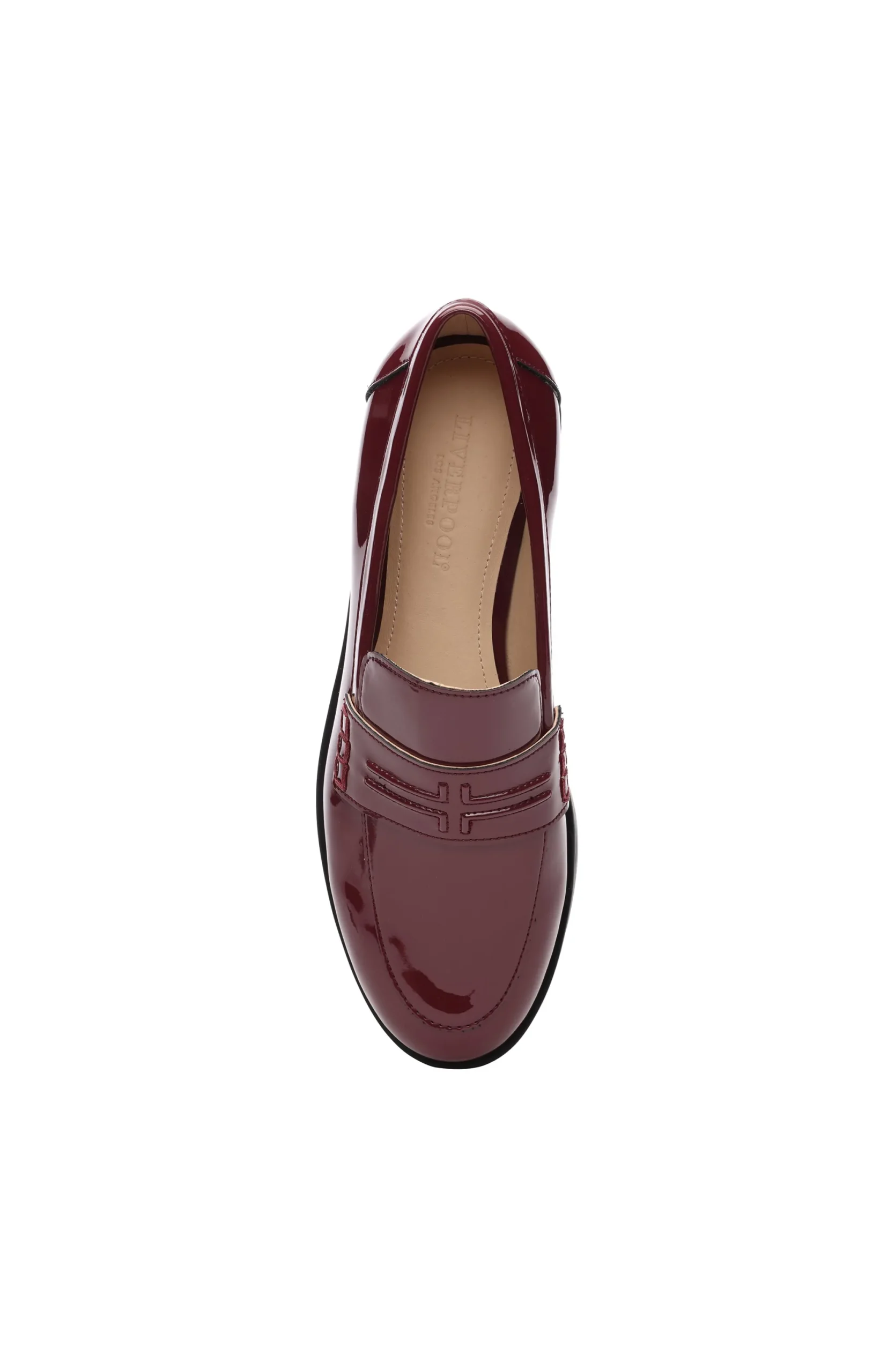 Loafers-Liverpool Los Angeles BALDWIN LEATHER SLIP ON LOAFER Ruby