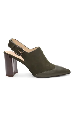 Mules-Liverpool Los Angeles BARSTOW SLING BACK MULE Olive