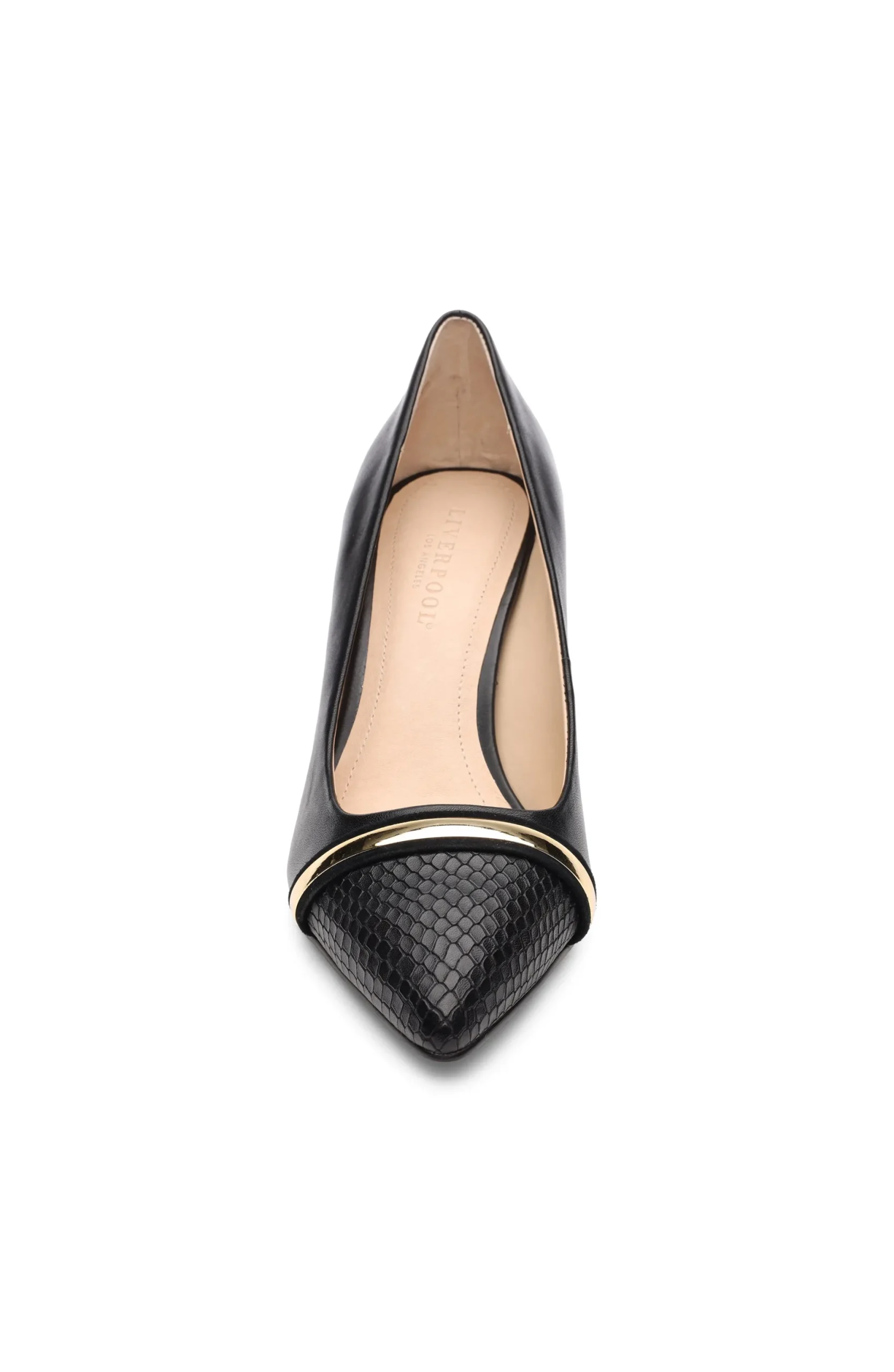 Heels-Liverpool Los Angeles BELAIR PUMP WITH EMBOSSED SNAKE Black