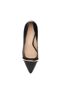 Heels-Liverpool Los Angeles BELAIR PUMP WITH EMBOSSED SNAKE Black