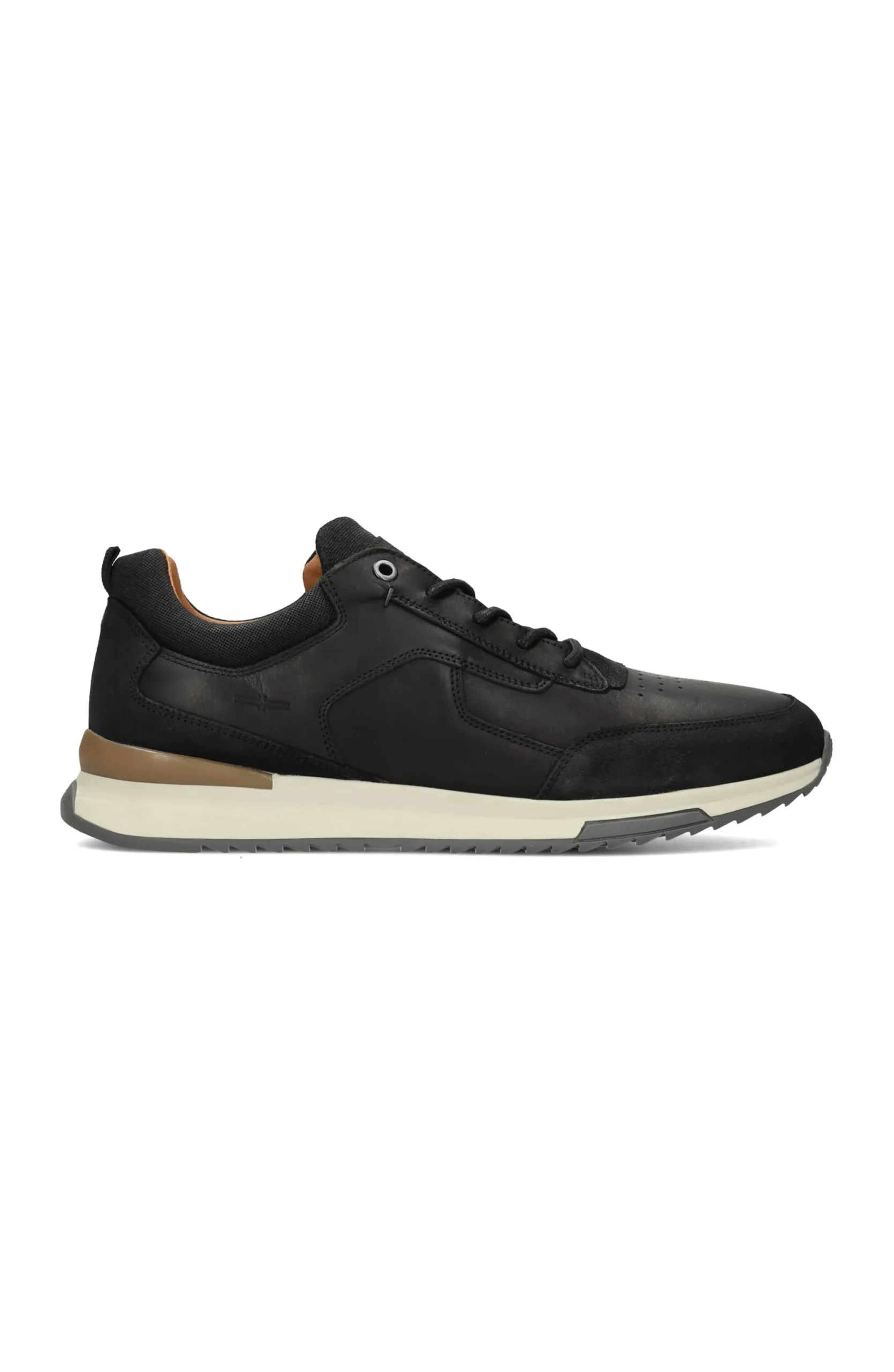 Sneakers-Liverpool Los Angeles BENNET LEATHER TEXTURED SNEAKER Black