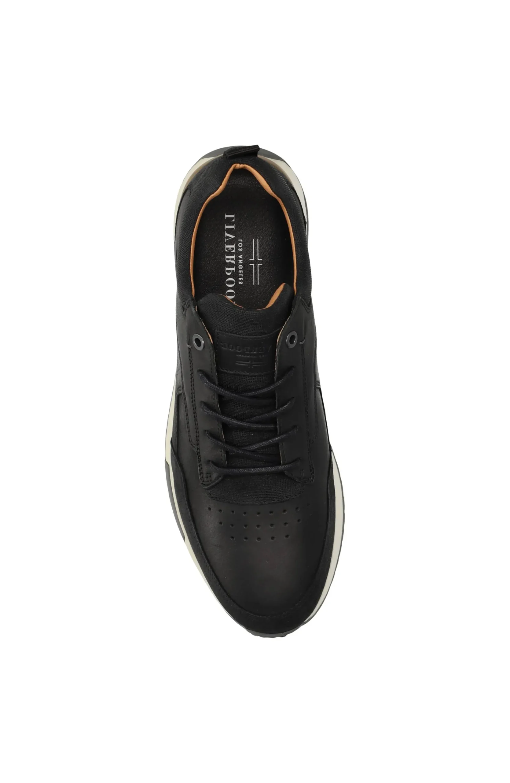 Sneakers-Liverpool Los Angeles BENNET LEATHER TEXTURED SNEAKER Black