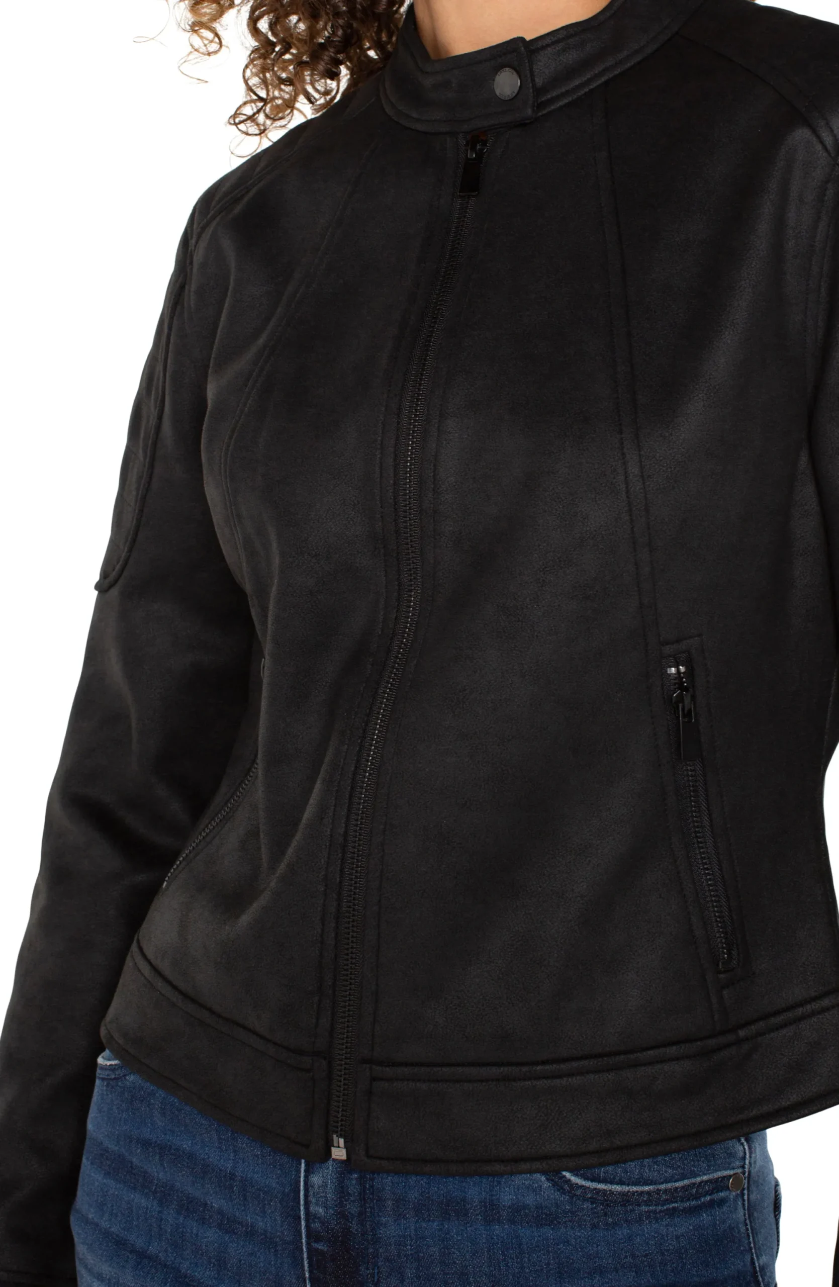 Jackets-Liverpool Los Angeles BIKER JACKET Black