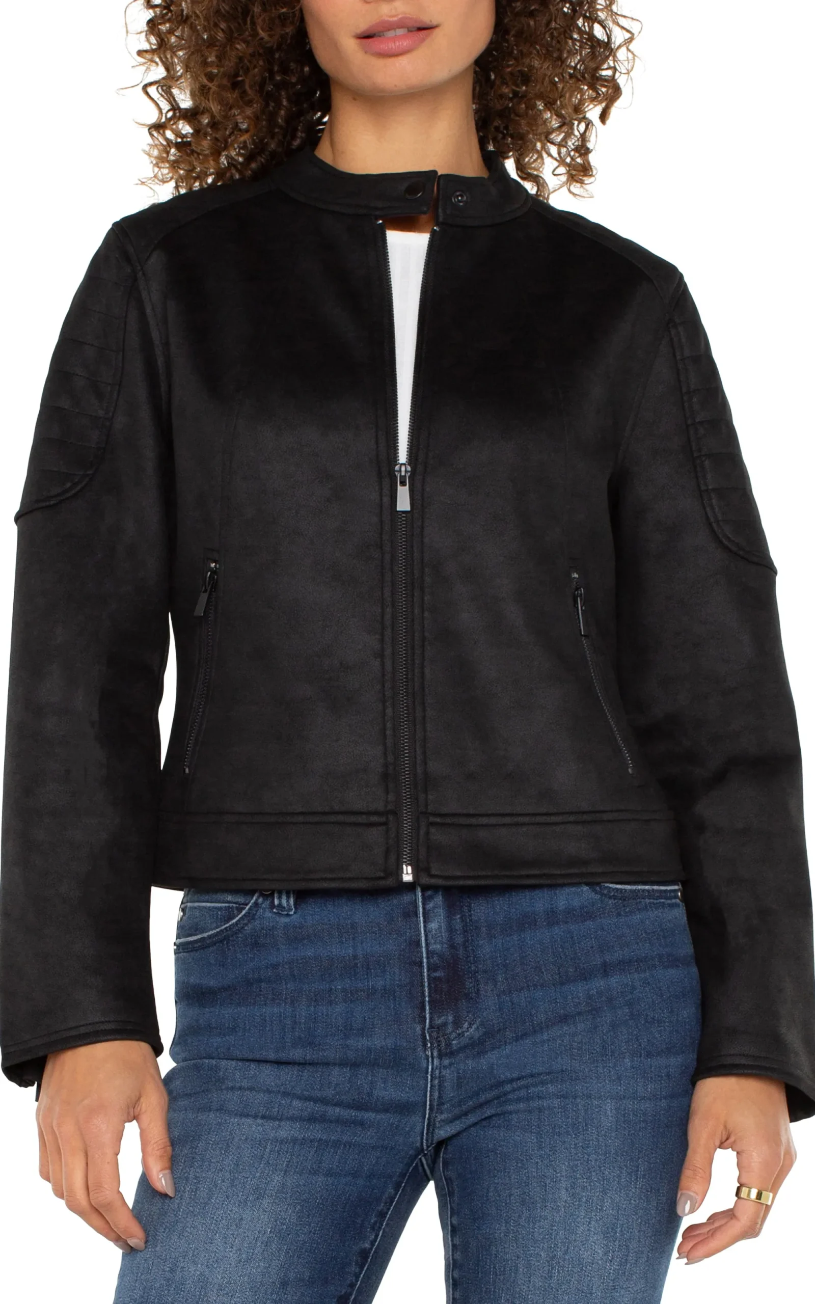 Jackets-Liverpool Los Angeles BIKER JACKET Black