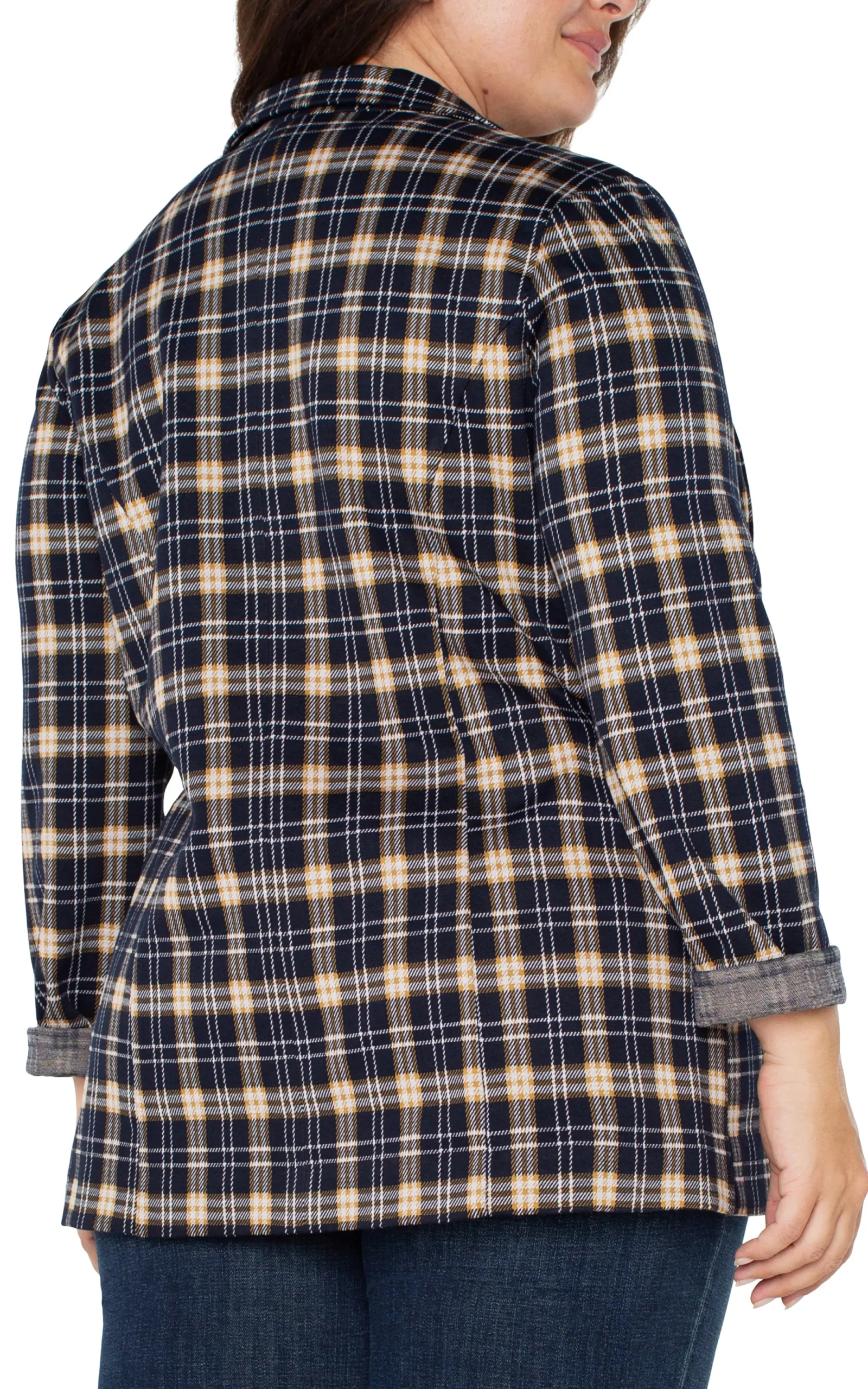 Jackets-Liverpool Los Angeles BOYFRIEND BLAZER Darknavytartanplaid