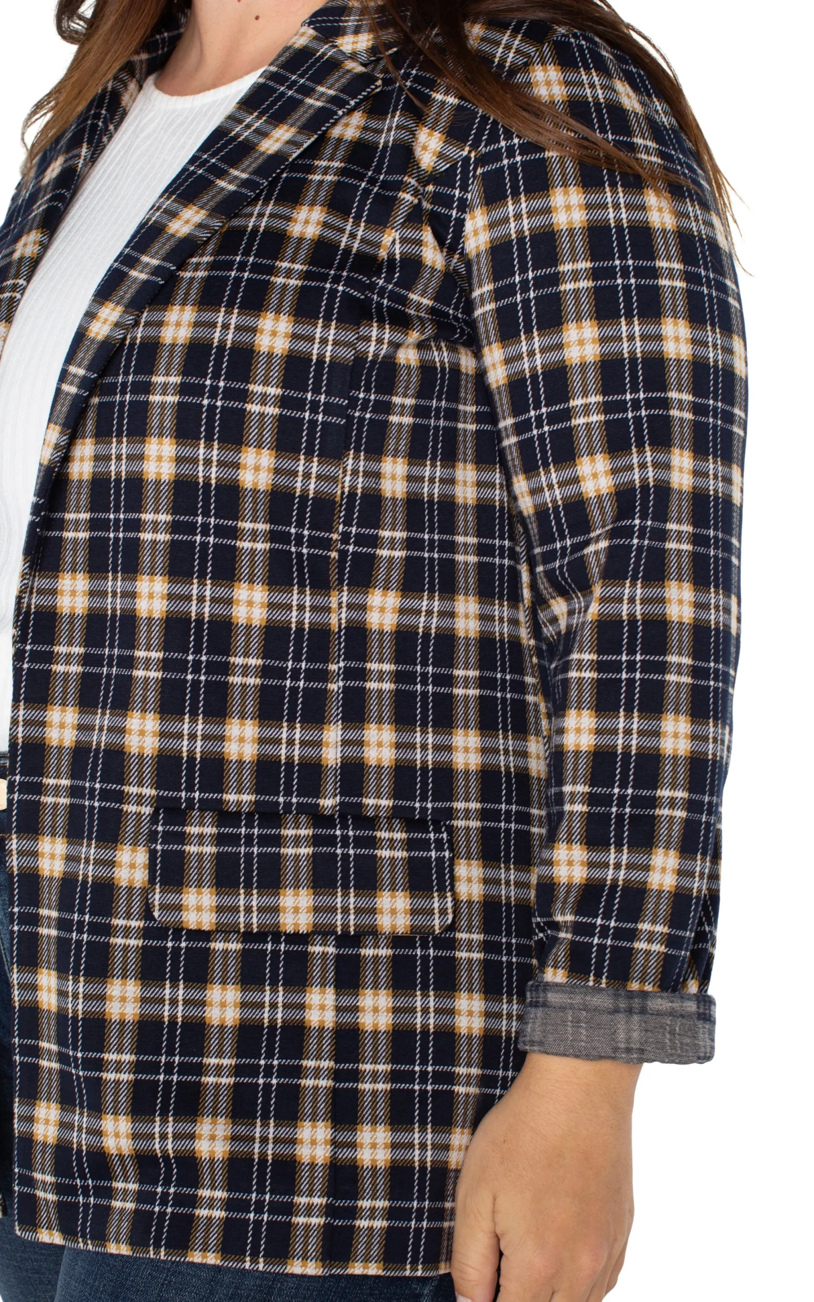 Jackets-Liverpool Los Angeles BOYFRIEND BLAZER Darknavytartanplaid