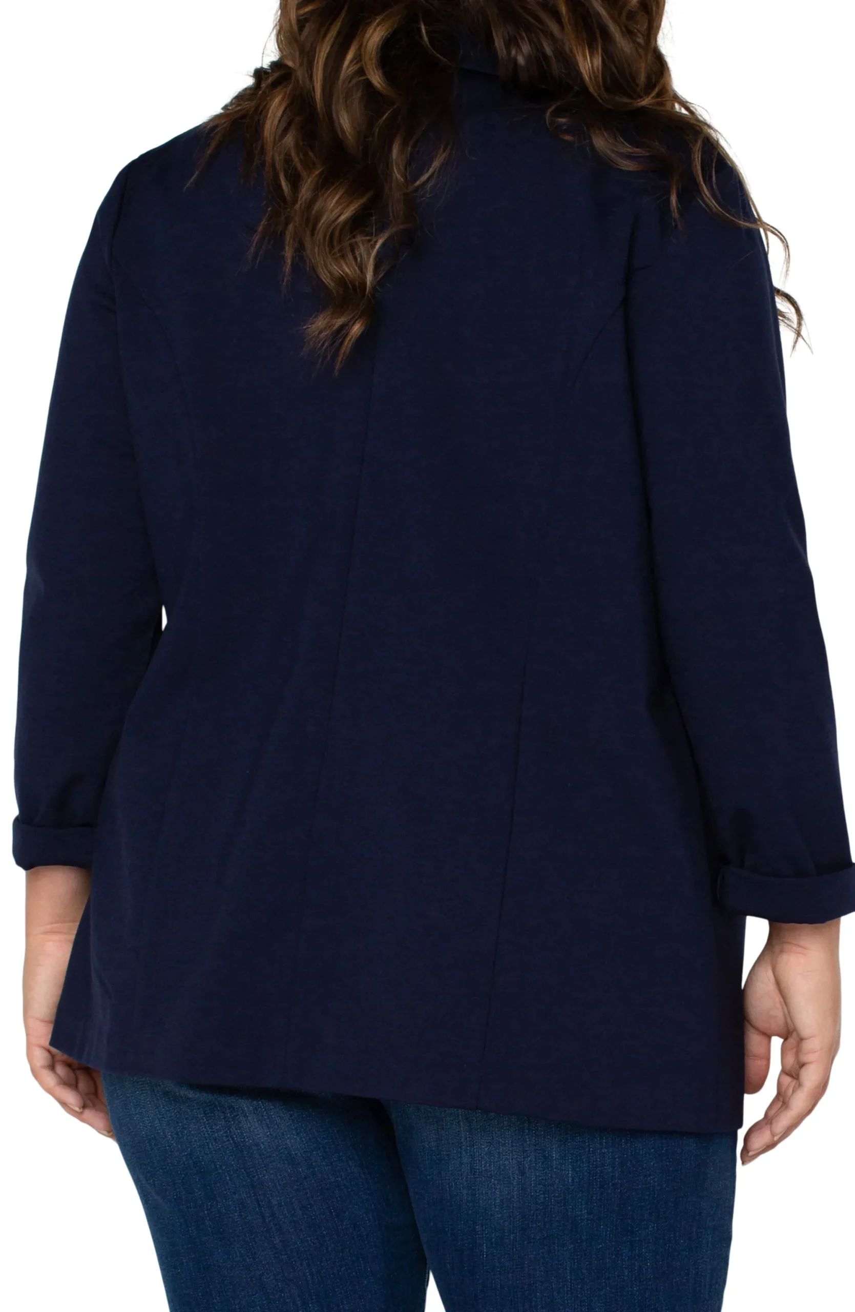 Jackets-Liverpool Los Angeles BOYFRIEND BLAZER WITH PRINCESS DART Cadetblue