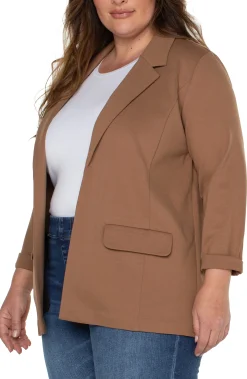 Jackets-Liverpool Los Angeles BOYFRIEND BLAZER WITH PRINCESS DART Maple