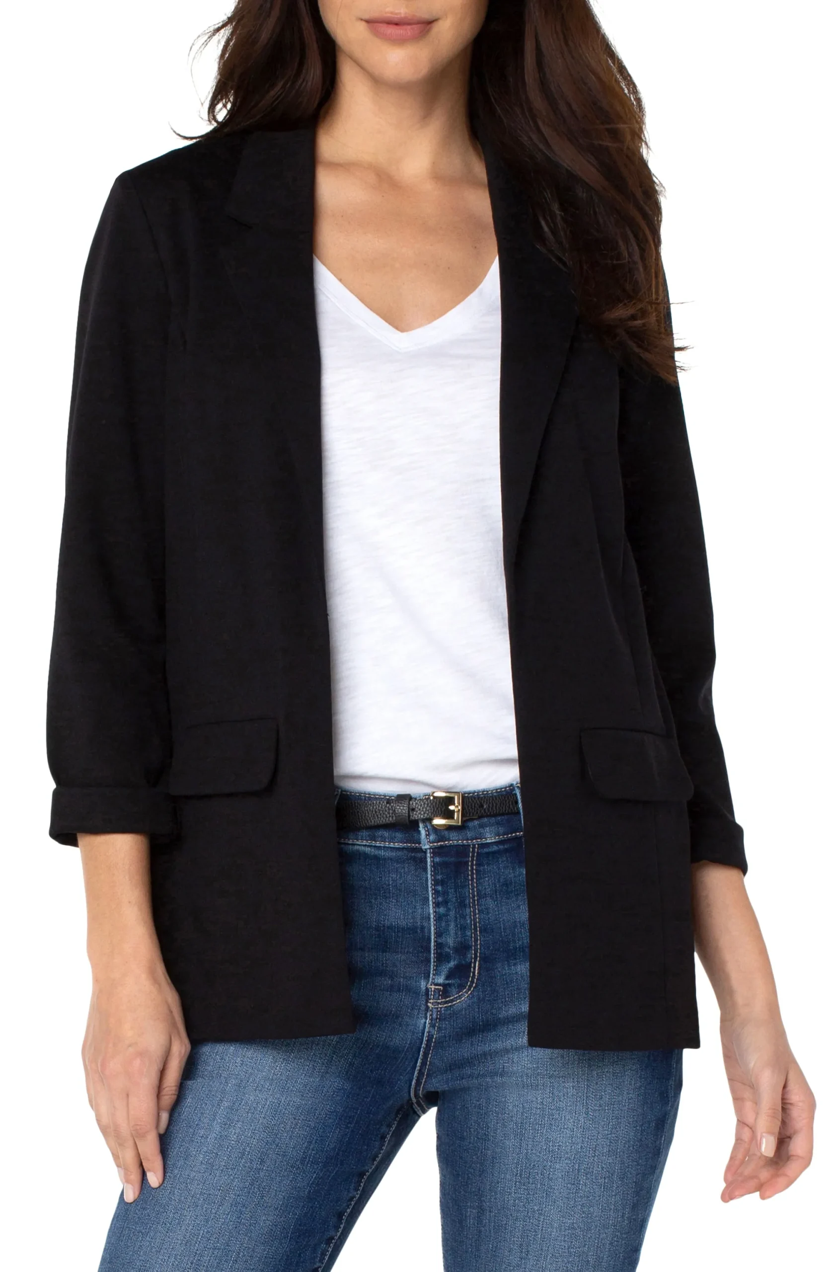Jackets-Liverpool Los Angeles BOYFRIEND BLAZER WITH PRINCESS DARTS Black