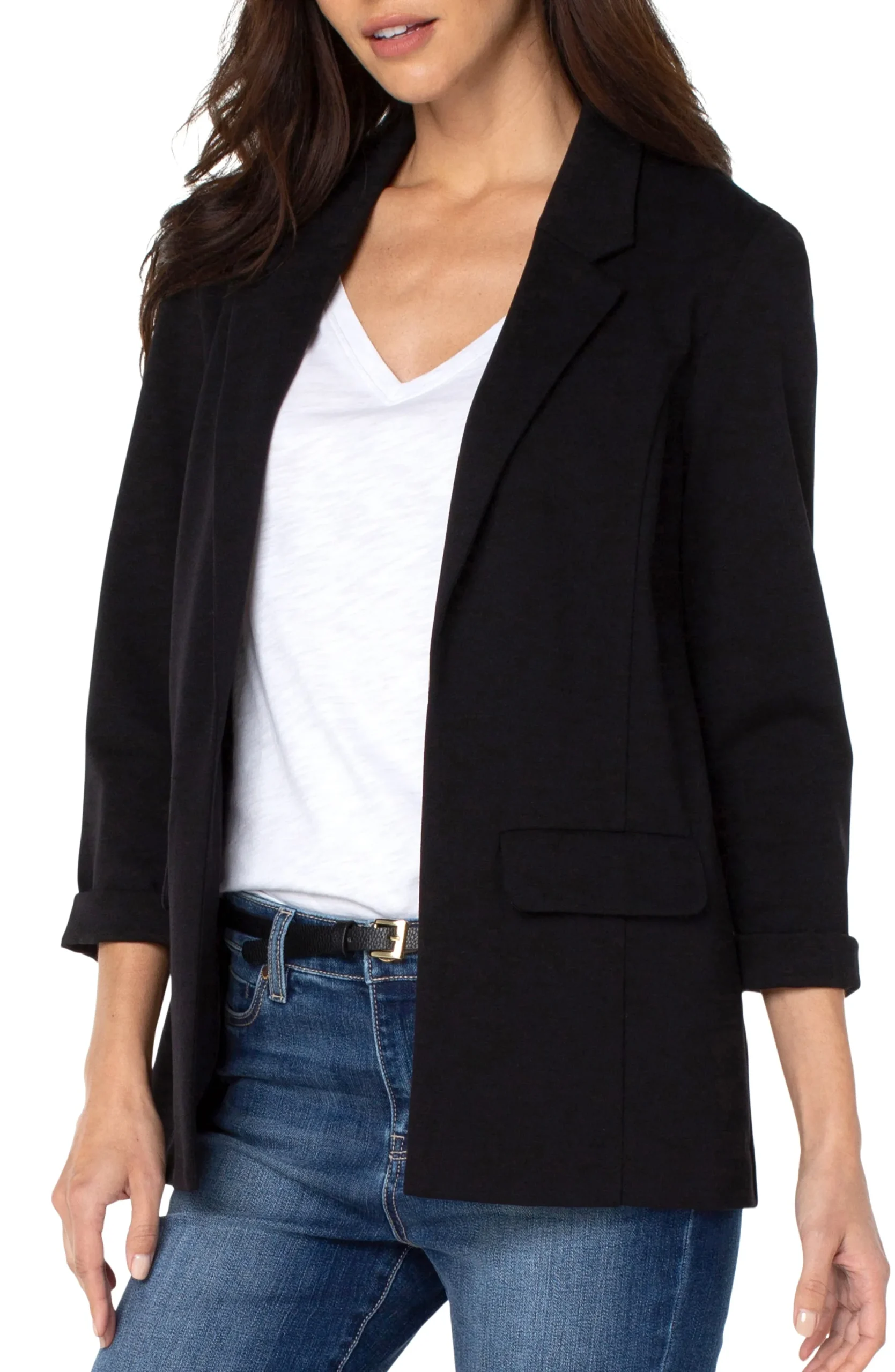 Jackets-Liverpool Los Angeles BOYFRIEND BLAZER WITH PRINCESS DARTS Black