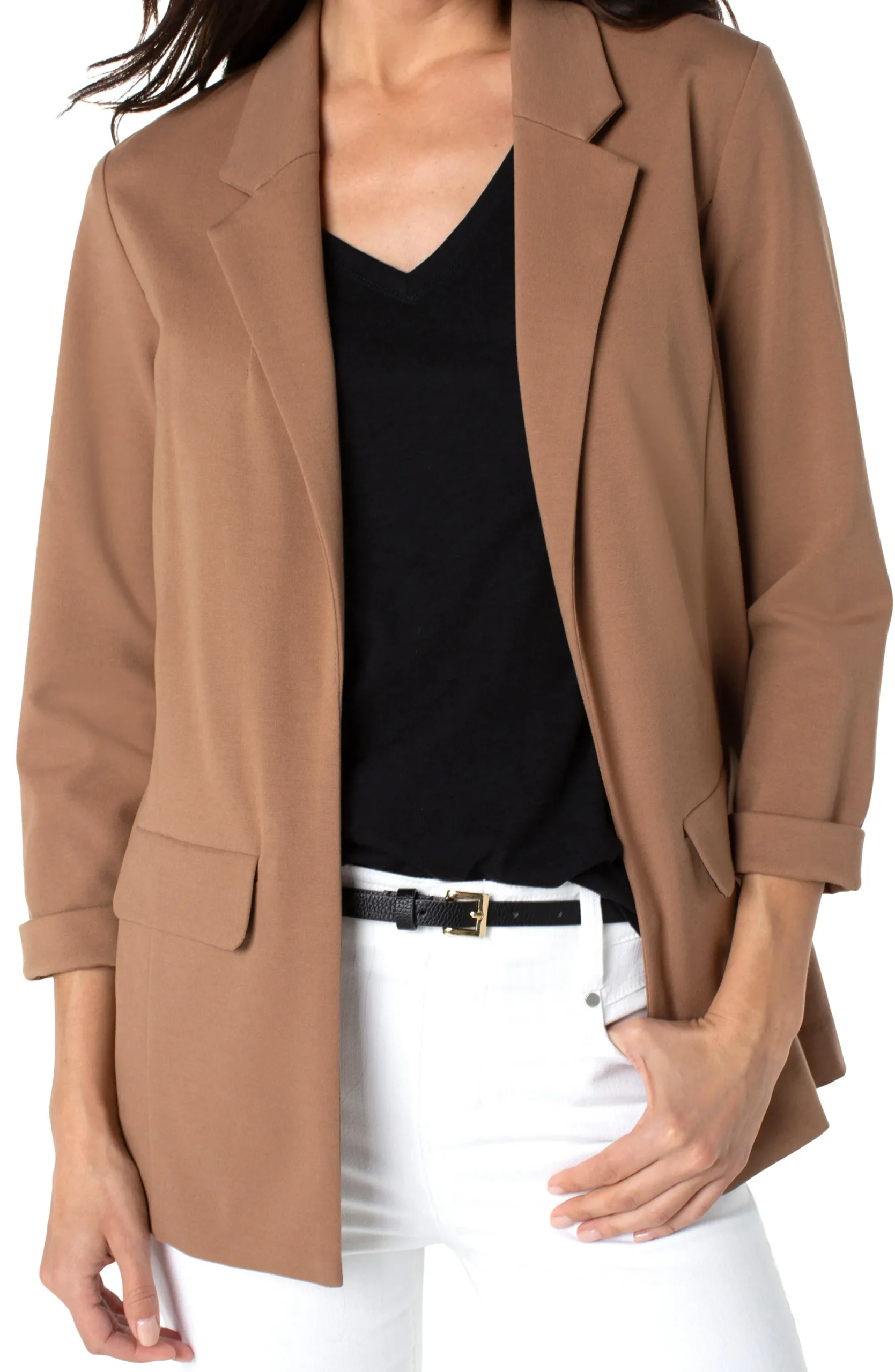 Jackets-Liverpool Los Angeles BOYFRIEND BLAZER WITH PRINCESS DARTS Maple