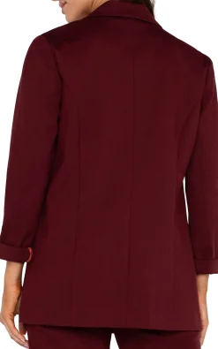 Jackets-Liverpool Los Angeles BOYFRIEND BLAZER WITH PRINCESS DARTS Bordeaux