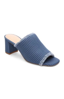 Mules-Liverpool Los Angeles BREA FRINGE DENIM MULE Indigoecru