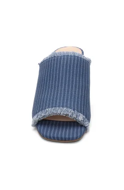 Mules-Liverpool Los Angeles BREA FRINGE DENIM MULE Indigoecru