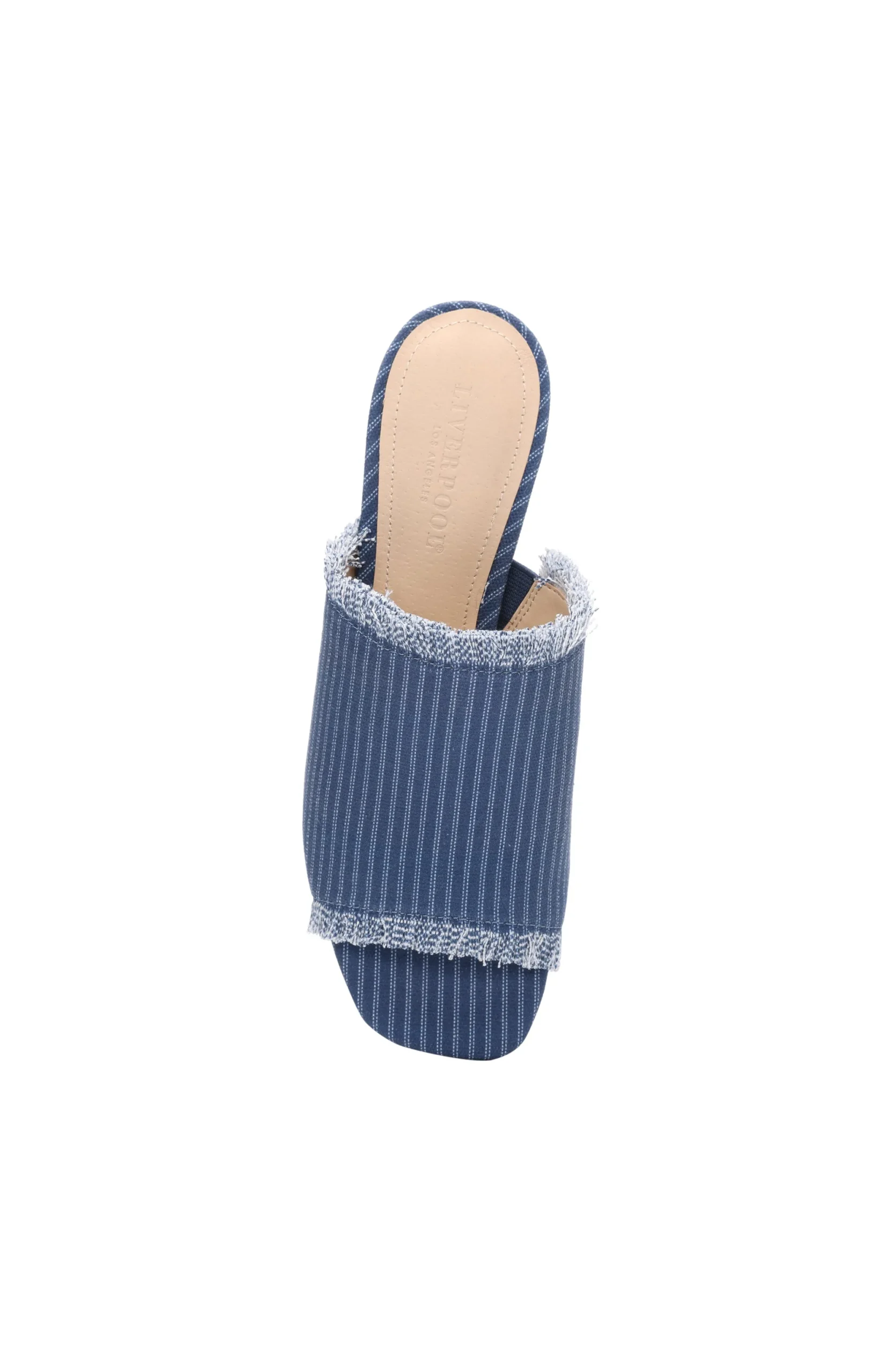 Mules-Liverpool Los Angeles BREA FRINGE DENIM MULE Indigoecru