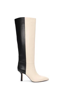 Boots-Liverpool Los Angeles BRYN MAX CALF TWO-TONE LEATHER BOOT Ecrublack