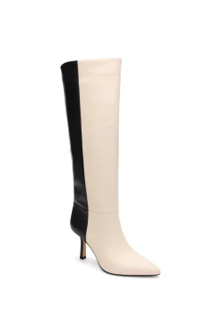 Boots-Liverpool Los Angeles BRYN MAX CALF TWO-TONE LEATHER BOOT Ecrublack