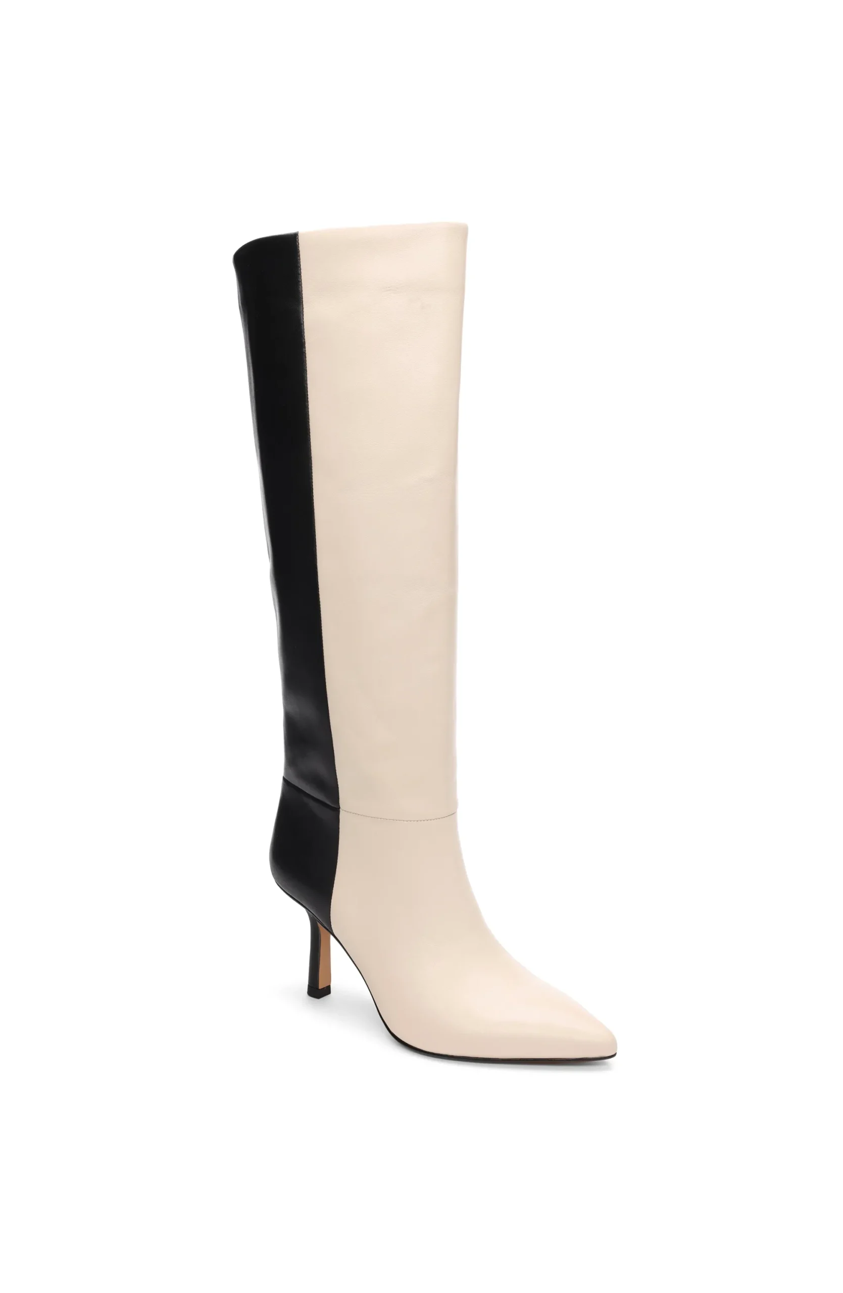 Boots-Liverpool Los Angeles BRYN MAX CALF TWO-TONE LEATHER BOOT Ecrublack