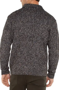 Sweaters-Liverpool Los Angeles BUTTON CARDIGAN SWEATER Olivemulti