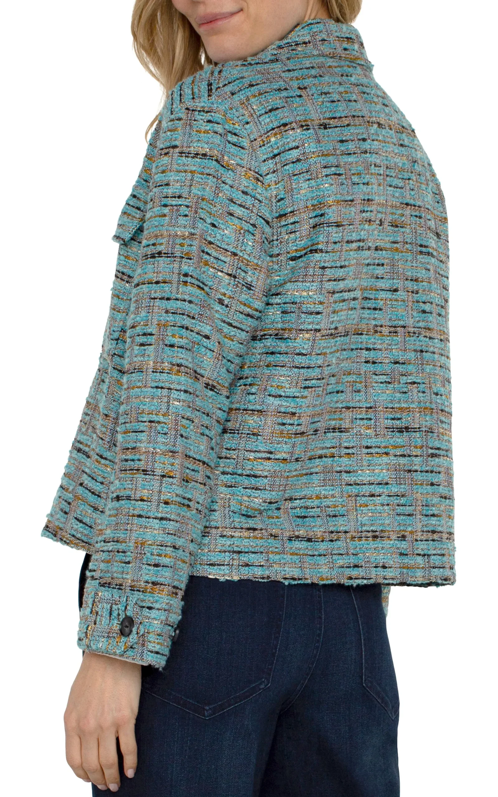 Jackets-Liverpool Los Angeles BUTTON FRONT BOXY SHACKET Oceanboucle