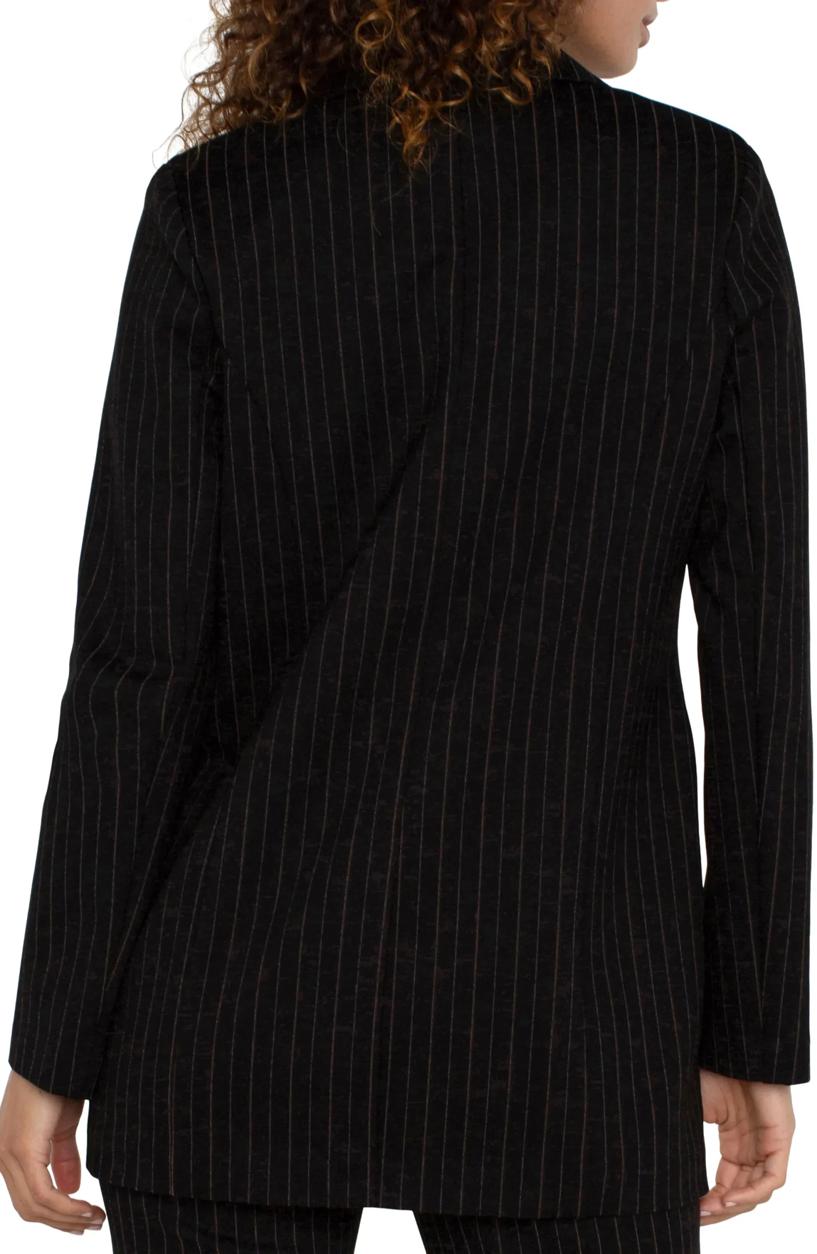 Jackets-Liverpool Los Angeles BUTTON FRONT BOYFRIEND BLAZER Blackwhitepinstripe