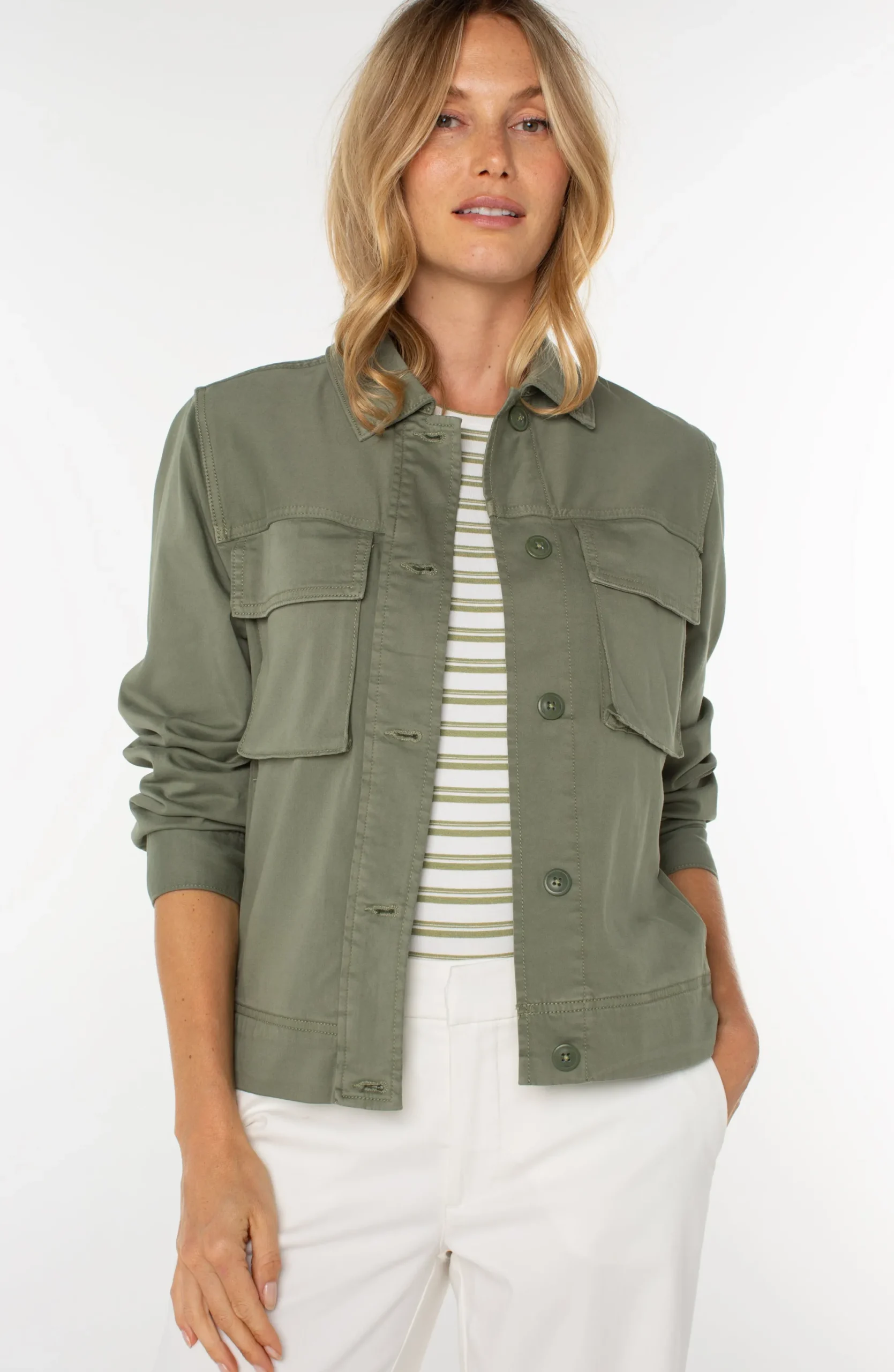 Jackets-Liverpool Los Angeles BUTTON FRONT CARGO JACKET Martiniolive