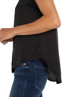 Tops|Tops-Liverpool Los Angeles BUTTON FRONT DOLMAN SLEEVE BLOUSE Black