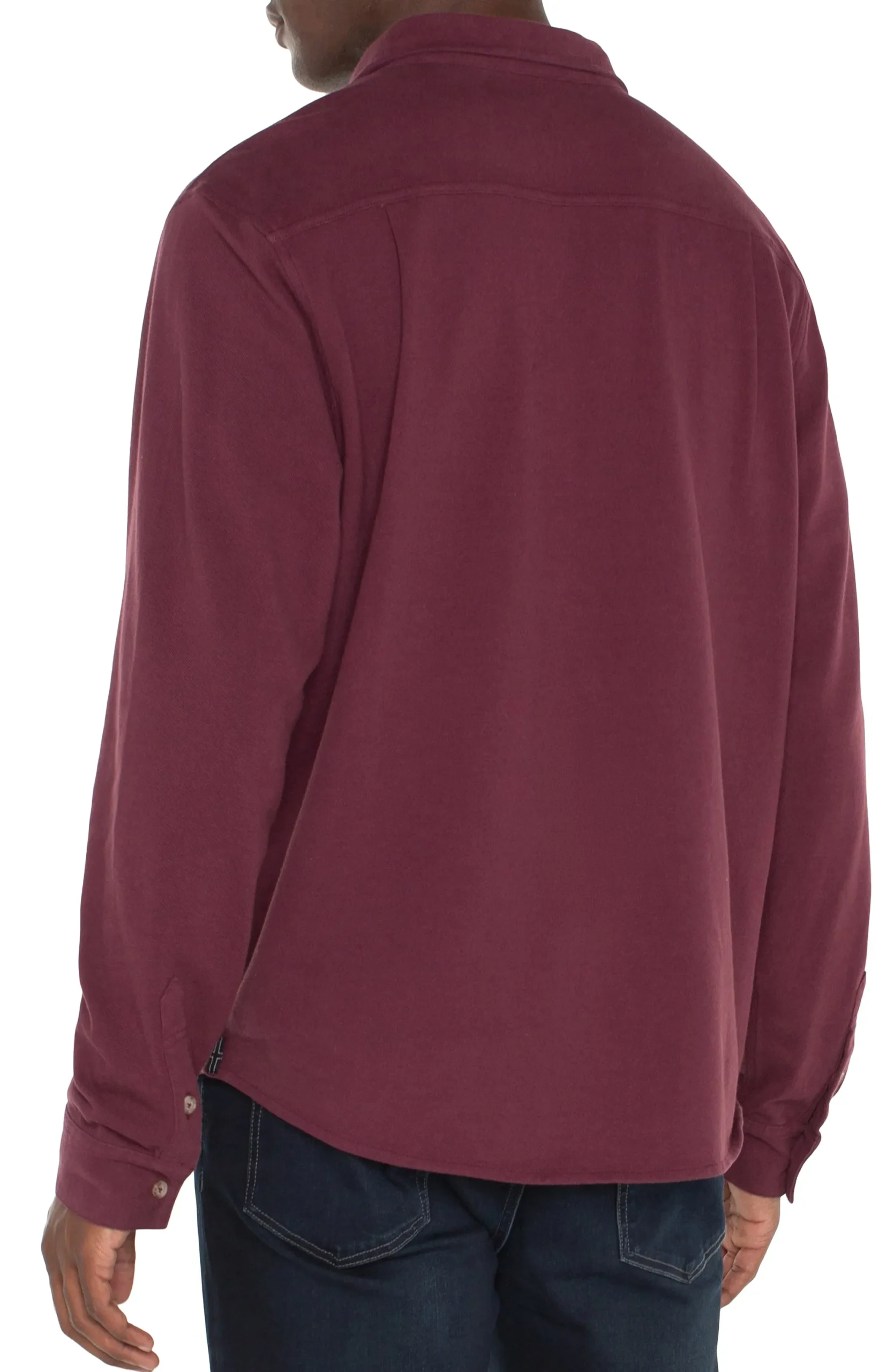 Shirts-Liverpool Los Angeles BUTTON UP LONG SLEEVE SHIRT Wine