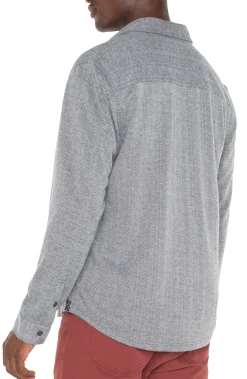 Shirts-Liverpool Los Angeles BUTTON UP LONG SLEEVE SHIRT Greyherringbone