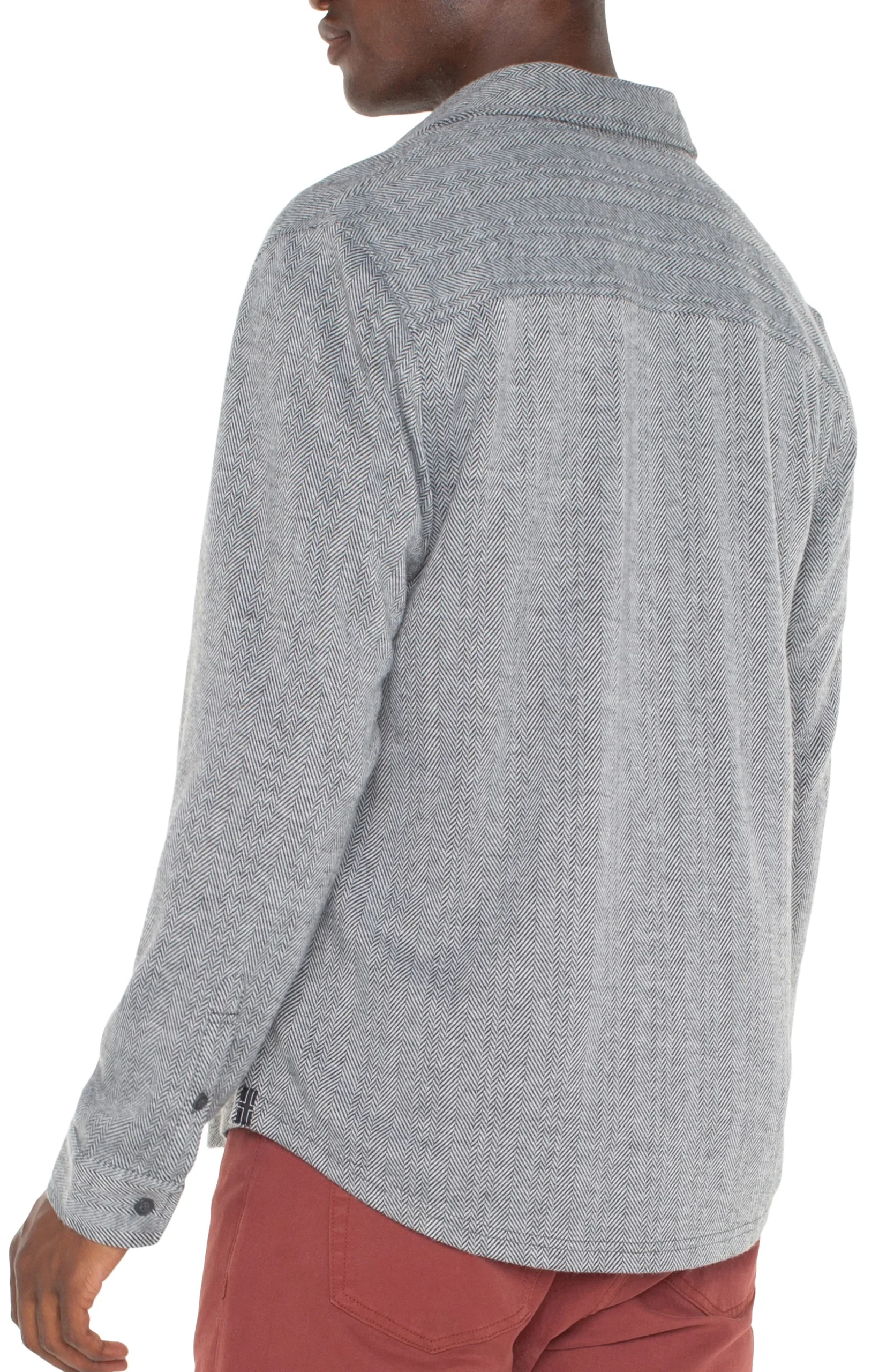 Shirts-Liverpool Los Angeles BUTTON UP LONG SLEEVE SHIRT Greyherringbone