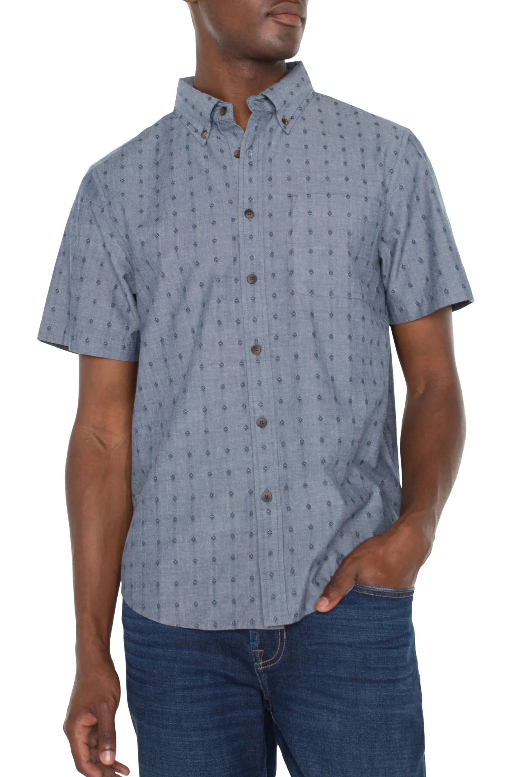Shirts-Liverpool Los Angeles BUTTON UP SHORT SLEEVE SHIRT Chambraydobby