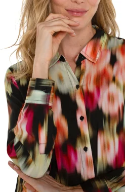 Tops-Liverpool Los Angeles BUTTON UP WOVEN BLOUSE Starrubyfloral