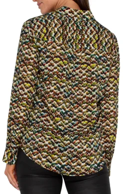 Tops-Liverpool Los Angeles BUTTON UP WOVEN BLOUSE Tourmalinemulti