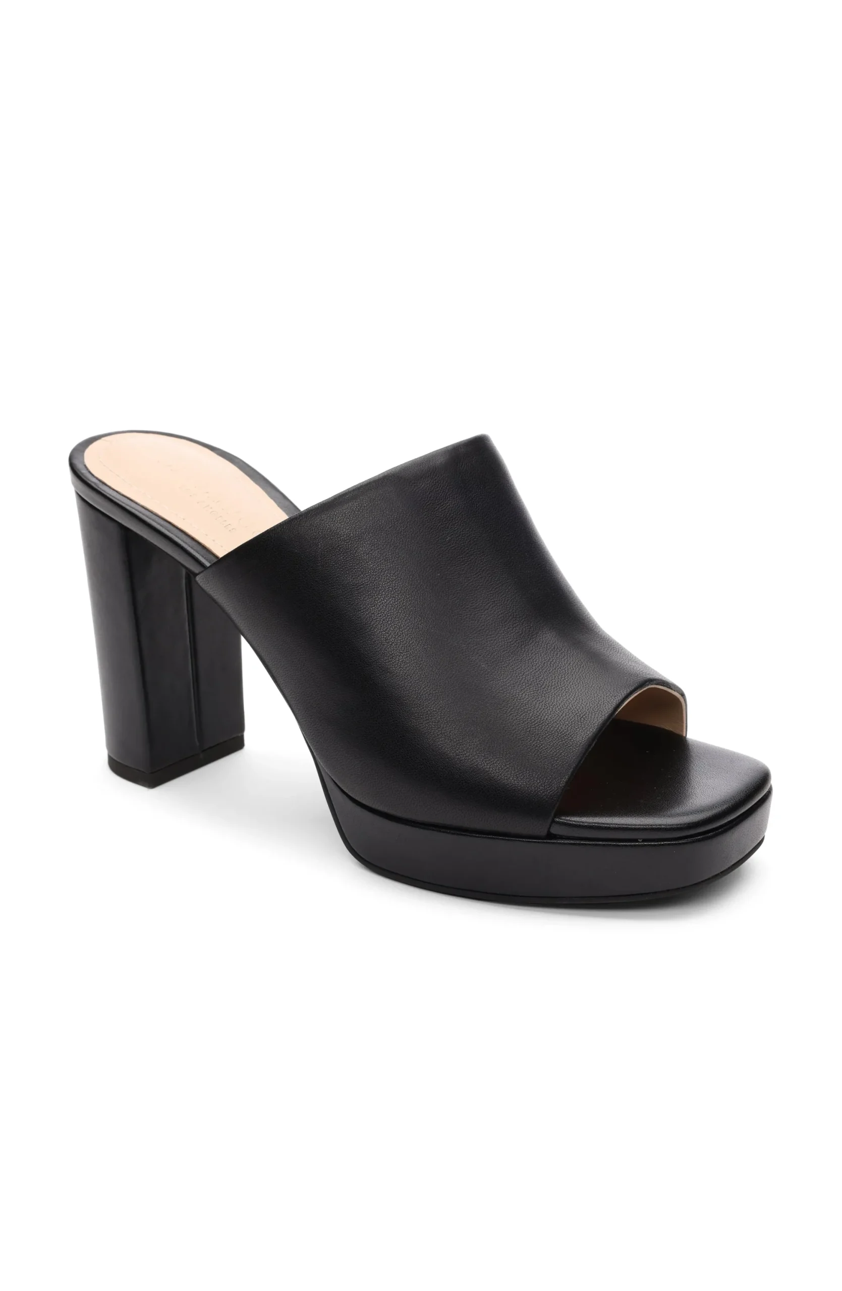 Mules-Liverpool Los Angeles CARSON HIGH BLOCK HEEL MULE Black
