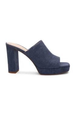 Mules-Liverpool Los Angeles CARSON HIGH BLOCK HEEL MULE Indigo
