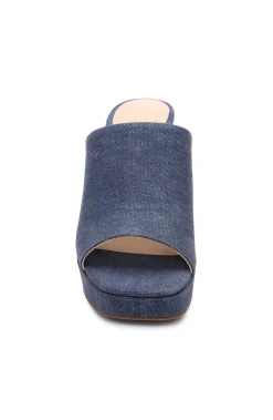Mules-Liverpool Los Angeles CARSON HIGH BLOCK HEEL MULE Indigo