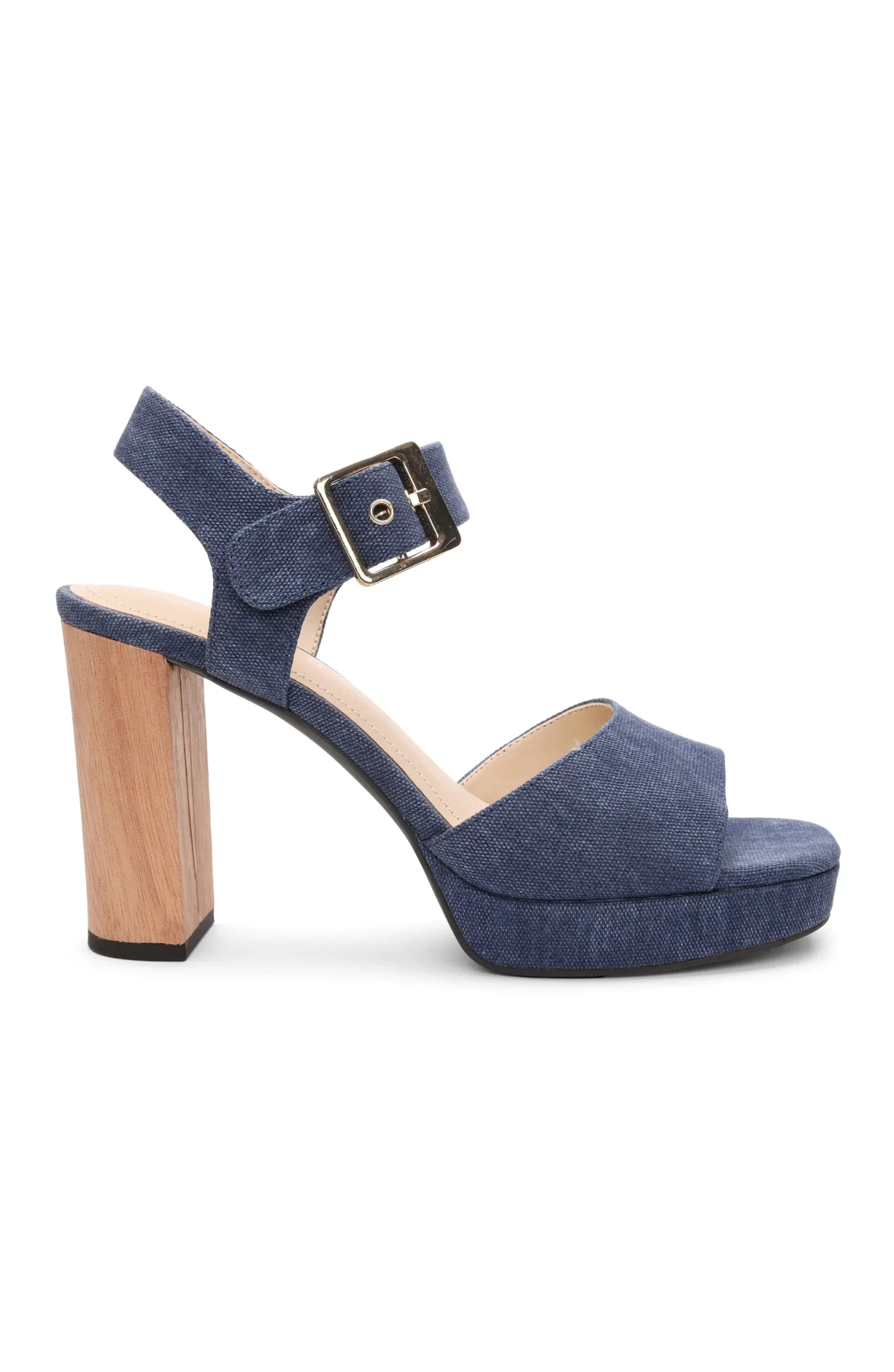 Heels-Liverpool Los Angeles CELEBRITY ANKLE STRAP HEEL Indigo