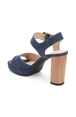 Heels-Liverpool Los Angeles CELEBRITY ANKLE STRAP HEEL Indigo