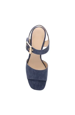 Heels-Liverpool Los Angeles CELEBRITY ANKLE STRAP HEEL Indigo