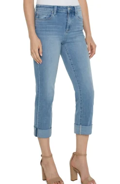 Jeans|Crops-Liverpool Los Angeles CHARLIE CROP ECO WIDE ROLLED CUFF Abbotkinney