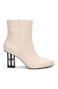 Boots-Liverpool Los Angeles CLAREMONT ICON HEEL SIDE ZIP BOOTIE Ecru