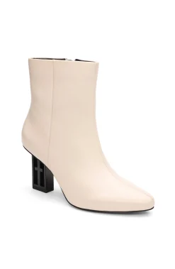 Boots-Liverpool Los Angeles CLAREMONT ICON HEEL SIDE ZIP BOOTIE Ecru