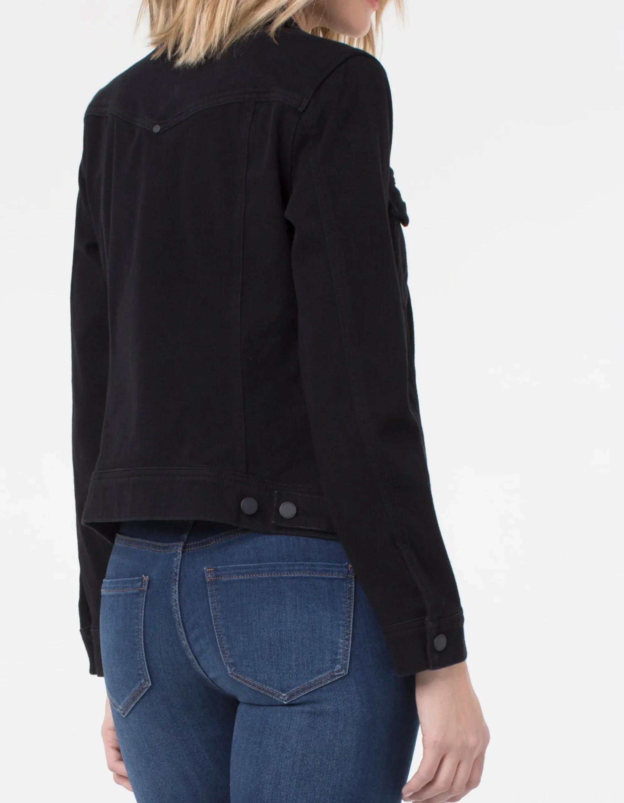 Jackets|Jackets-Liverpool Los Angeles DENIM JACKET POWERFLEX Blackrinse