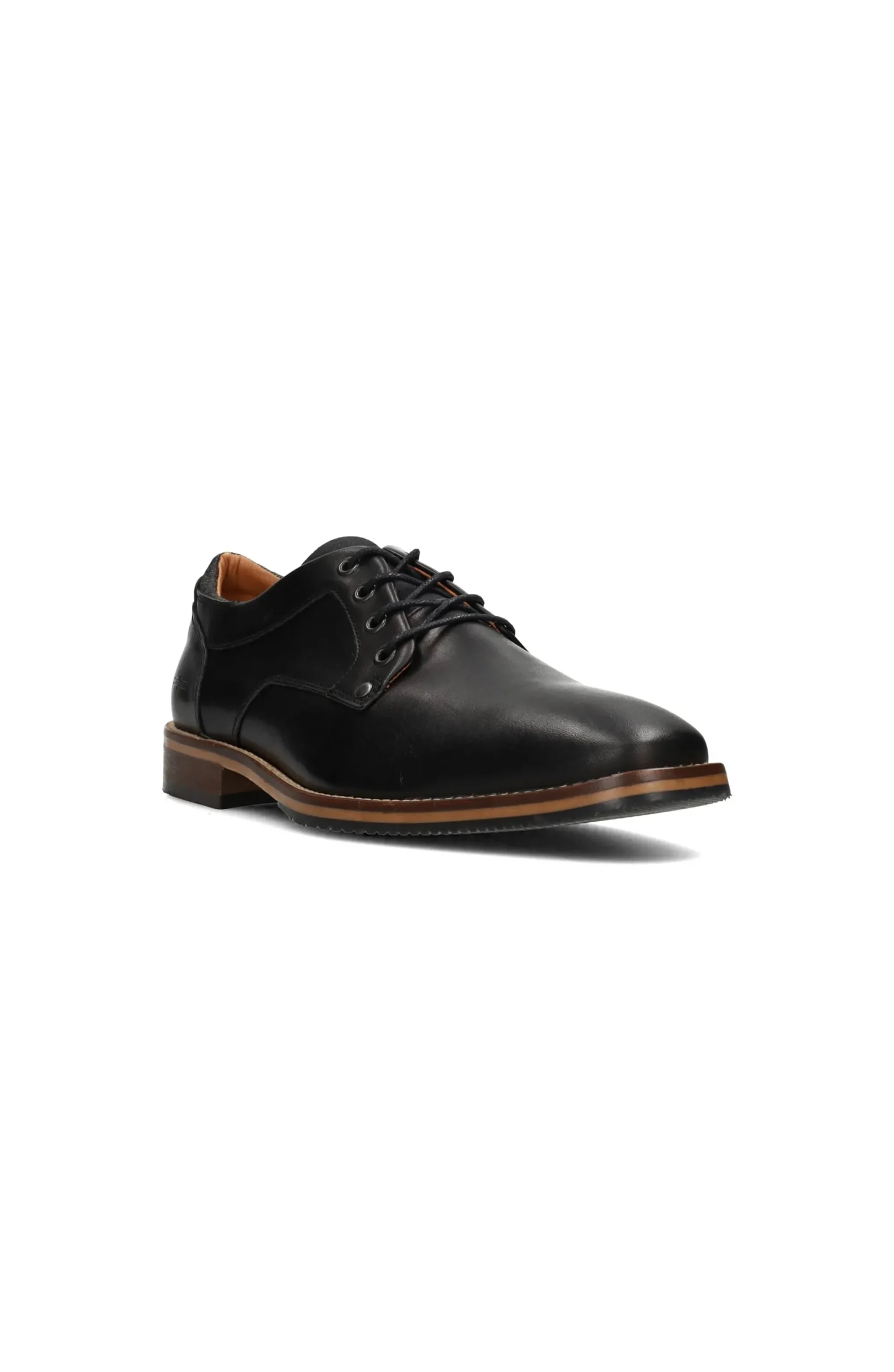 Oxfords-Liverpool Los Angeles DESK BURNISHED LEATHER OXFORD SHOE Black