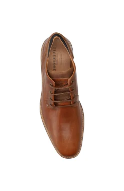 Oxfords-Liverpool Los Angeles DESK BURNISHED LEATHER OXFORD SHOE Cognac