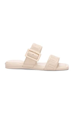 Sandals-Liverpool Los Angeles DOWNTOWN LOGO STITCH SANDAL Ecru