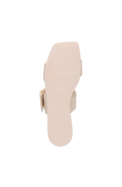 Sandals-Liverpool Los Angeles DOWNTOWN LOGO STITCH SANDAL Ecru
