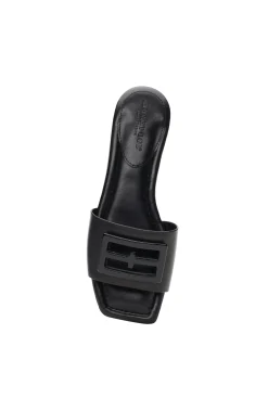 Sandals-Liverpool Los Angeles DUNBAR LOGO MEDALLION SANDALS Black