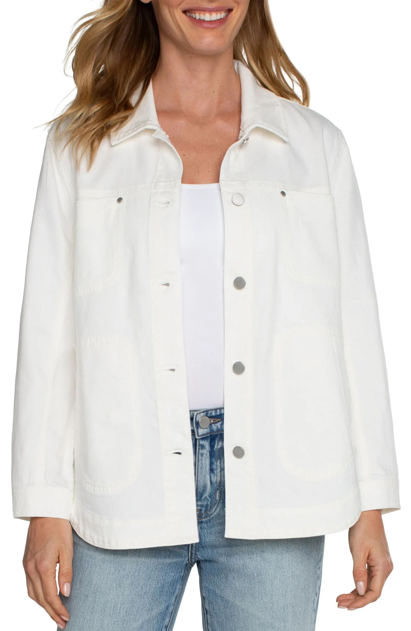 Mules-Liverpool Los Angeles ECO SHIRT JACKET Brightwhite